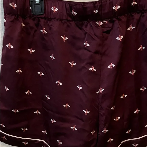 Ann Taylor Plum Pajama Set with White Accents - Picture 9 of 9